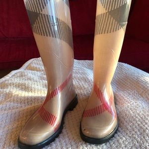 Burberry rain boots